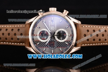 Tag Heuer Carrera Calibre 16 Senna Special Edition Chrono Miyota Quartz Rose Gold Case with Grey Dial and Stick Markers