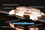 Vacheron Constantin Malte Asia ST25 Automatic Rose Gold Case with White/Black Dial and Black Leather Strap