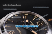 Panerai Luminor GMT PAM 531 Clone P.9003 Automatic Steel Case with Black Dial and Yellow Markers (ZF)