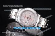 Rolex Yacht-Master 40 Clone Rolex 3135 Automatic Stainless Steel Case/Bracelet with Silver Dial and Dot Markers (BP)