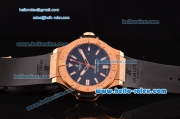 Hublot Big Bang King Swiss Valjoux 7750-CHG Automatic Rose Gold Case with stick Markers and Black Rubber Strap