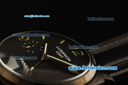 Panerai Luminor GMT Automatic Movement PVD Case with Black Dial and Green Markers