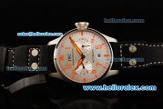 IWC Big Pilot Swiss Valjoux 7750 Automatic Movement Steel Case with Silver Dial and Orange Markers