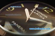 Panerai Luminor Marina Automatic Movement PVD Case with Black Dial and Green Markers