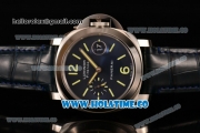 Panerai Luminor Marina Boutique Editions PAM 229 Swiss Valjoux 7750 Automatic Steel Case with Blue Dial and Green Stick/Arabic Numeral Markers (H)