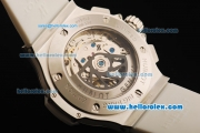 Hublot Big Bang Chronograph Swiss Valjoux 7750 Automatic Movement Steel Case with White Dial and White Bezel