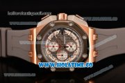 Audemars Piguet Royal Oak Offshore Miyota Quartz Rose Gold Case with Grey/White Dial and Stick Markers (EF)