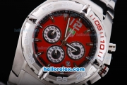 Tag Heuer aquaracer Quartz Movement with Red Dial and SS Strap