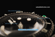 Rolex Sea-Dweller Deepsea Automatic Movement PVD Case with Black Dial and Black PVD Strap-Green Dot on Bezel