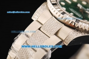 Rolex GMT-Master II Swiss ETA 2836 Automatic Movement Steel Diamond Case with White Markers and Diamond Bezel-Steel Diamond Strap