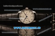 IWC Portuguese Automatic Clone IWC 52010 Automatic Steel Case with White Dial and Black Leather Strap - (AAAF)