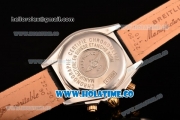 Breitling Chronomat Evolution Swiss Valjoux 7750 Automatic Steel Case with Grey Dial and Yellow Gold Stick Markers (BP)