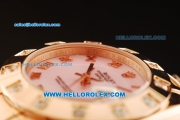 Rolex Datejust Swiss ETA 2836 Automatic Movement Full Rose Gold with Pink Dial and Roman Numerals