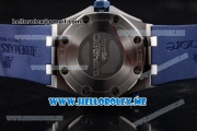 Audemars Piguet Royal Oak Offshore Diver Asia 2813 Automatic Steel Case with Blue Dial and Stick Markers Blue Rubber Strap (EF)