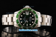 Rolex Submariner Swiss ETA 2836 Automatic Movement Full Steel Case/Strap with Green Dial and Bezel