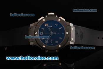 Hublot Big Bang Swiss Valjoux 7750 Automatic Movement Ceramic Case with Blue Dial and Black Rubber Strap - 1:1 Original