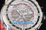 Richard Mille RM60-01 Asia Automatic Steel Case with Skeleton Dial Red Rubber Strap and Stick/Arabic Numeral Markers