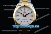 Omega Seamaster Aqua Terra 150M Clone Omega 8500 Automatic Two Tone Case/Bracelet with White Dial (YF)