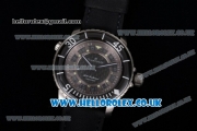 BlancPain Fifty Fathoms 500 Fathoms Japanese Miyota 8205 Automatic Steel Case with Brown Dial White Second Hand and Black Nylon Strap