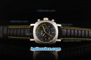 Ferrari California Automatic Movement Black Dial with Numeral Markers and Yellow Second Hand