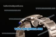 Cartier Rotonde De Miyota Quartz Steel Case/Bracelet with Silver Dial