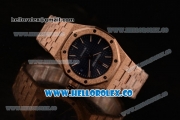 Audemars Piguet Royal Oak 41MM Clone AP Calibre 3120 Automatic Rose Gold Case with Blue Dial and Rose Gold Bracelet - (EF)