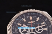 Breitling Bentley Barnato Racing Swiss Valjoux 7750-SHG Automatic Steel Case with Black Dial and Steel Strap