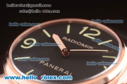 Panerai Radiomir Base PAM00231 Automatic Rose Gold Case with Black Dial and Black Leather Strap