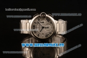 Cartier Ballon Bleu De Chrono Swiss Valjoux 7750 Automatic Steel Case with White Dial and Steel Bracelet - (H)