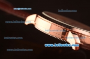 Vacheron Constantin Patrimony Automatic Rose Gold Case with White Dial and Brown Leather Strap