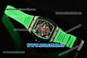 Richard Mille RM 038 Asia Automatic PVD Case with Skeleton Dial and Green Rubber Strap