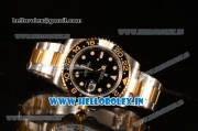 Rolex GMT-Master II Swiss ETA 2836 Automatic Two Tone Rose Gold Case With Ceramic Bezel Black Dial 116713 LN