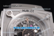 Hublot Masterpiece MP 08 Antikythera Sunmoon Asia 2813 Automatic Steel Case Skeleton Dial Red Leather Strap and White Markers