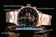 Tag Heuer Mikrograph Chrono Miyota OS10 Quartz Full Rose Gold with Black/Grey Dial and Arabic Numeral Markers