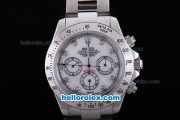 Rolex Daytona Chronometer Automatic with White Dial-Diamond Marking and White Bezel