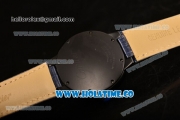 Cartier Rotonde De Miyota Quartz PVD Case with Blue Dial and Blue Leather Strap