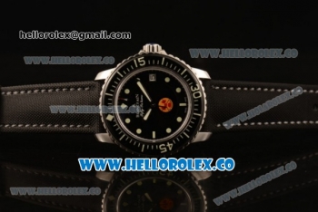 Blancpain Fifty Fathoms "No Radiation" Swiss ETA 2836 Automatic Steel Case with Black Dial Dots Markers and Black Nylon Strap (Q)
