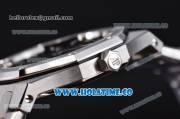 Audemars Piguet Royal Oak Swiss Quartz Steel Case/Bracelet with Black Dial and White Stick Markers