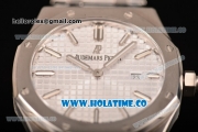 Audemars Piguet Royal Oak 33MM Miyota Quartz Steel Case/Bracelet with Stick Markers and White Dial (EF)