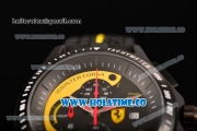 Ferrari Race Day Watch Chrono Miyota OS10 Quartz PVD Case with Black/Yellow Dial and Arabic Numeral Markers