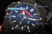 Hublot Big Bang King Luna Rossa Chronograph Miyota Quartz Movement PVD Case with Black Dial and Stick Markers