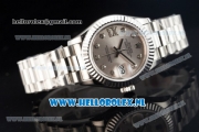 Rolex Datejust Swiss ETA 2671 Automatic Steel Case with Silver Dial Diamonds Markers and Steel Bracelet (BP)