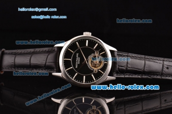 Patek Philippe Complicated ST18 Automatic with Tourbillon Steel Case with Silver Stick Markers and Black Dial