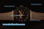 Hublot King Power Swiss Valjoux 7750 Automatic PVD Case with Black Dial and Black Rubber Strap