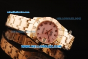 Rolex Datejust Swiss ETA 2836 Automatic Movement Full Rose Gold with Pink Dial and Roman Numerals