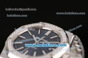 Audemars Piguet Royal Oak Swiss ETA 2824 Automatic Stainless Steel Case with Diamond Bezel Blue Dial and Stick Markers