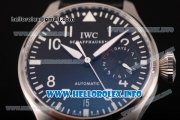 IWC Big Pilot Power Reserve Swiss Valjoux 7750 Automatic Steel Case with Black Dial and White Arabic Numeral Markers (ZF)