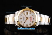 Rolex Datejust II Oyster Perpetual Automatic Movement Two Tone with Gold Bezel-White Dial and Gold Roman Markers