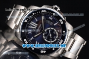 Cartier Calibre de Cartier Diver Swiss ETA 2824 Automatic Stainless Steel Case/Bracelet with Blue Dial and Roman Numeral Markers (ZF)