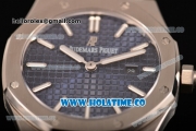 Audemars Piguet Royal Oak 33MM Miyota Quartz Steel Case/Bracelet with Stick Markers and Blue Dial (EF)